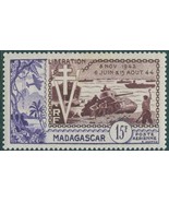 Madagascar 1954 SG330 15f Normandy Landings MNH - $2.88