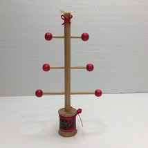 Vintage Handmade 90s Christmas  Coats &amp; Clark&#39;s Wooden Thread Spool Tree - £15.62 GBP