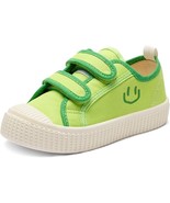 Happy NocNoc Toddler Shoes Canvas Dual Hook &amp; Loop Sneakers Green size 10.5 - $19.19 CAD