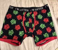 SECRET SANTS Boxer Briefs Novelty Underwear Christmas BOWS Mens MEDIUM &amp;... - £13.54 GBP