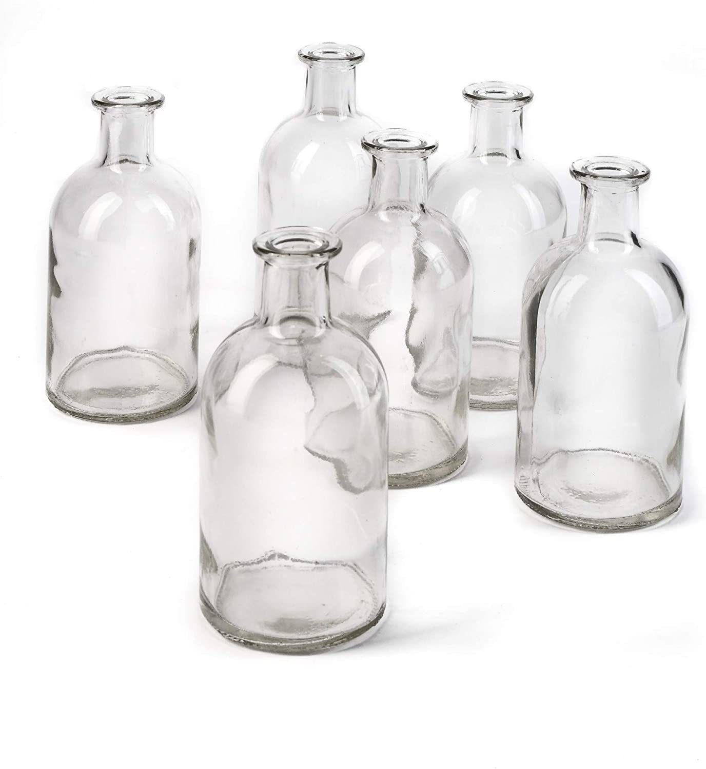 Primary image for Serene Spaces Living Bud Vases, Apothecary Jars, Decorative Glass, Set Of 6).