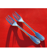 CHRISTOFLE CLUNY Pastry Dessert Fork 6 1/4&quot; Set of 2 Silverplate Flatware - £49.70 GBP