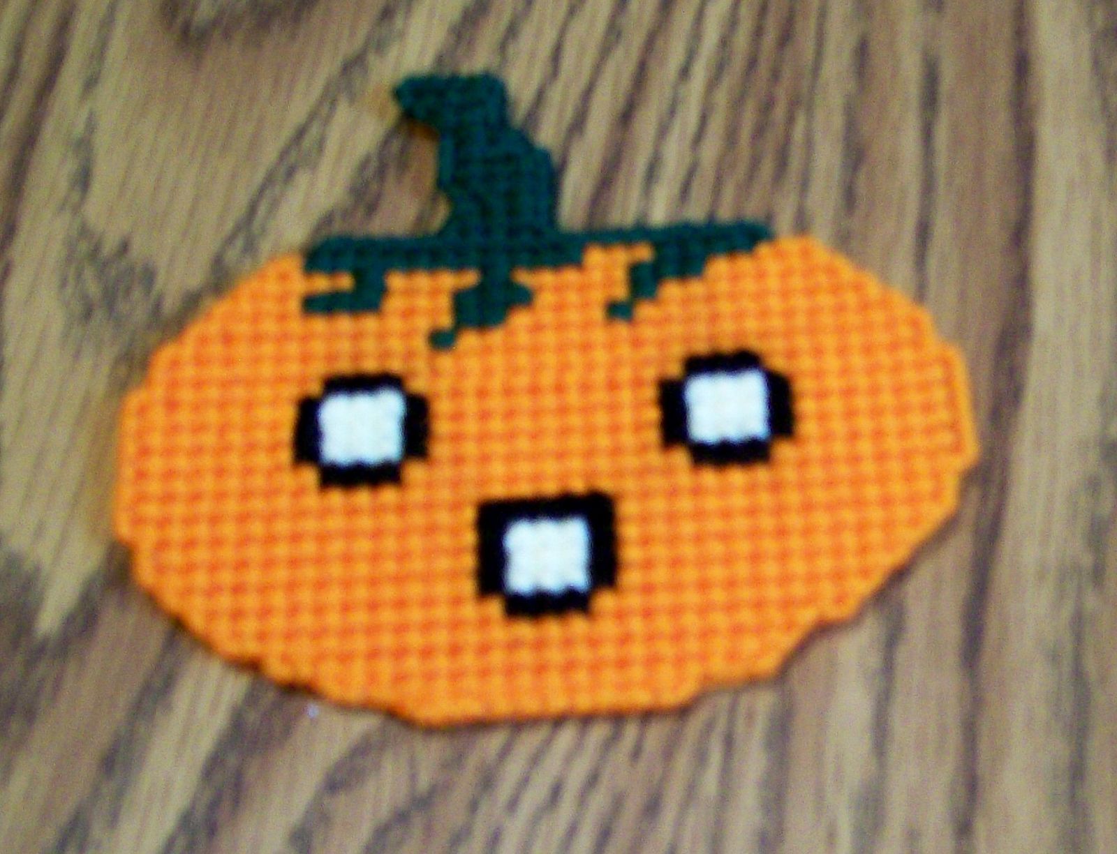 Primary image for Halloween Pumpkin Magnet, Fridge, Needlepoint, Handmade, Gift, Party Decoration