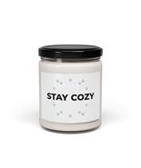 STAY COZY Typography Candle | Scented Soy Candle, Minimal Winter Slogan - $20.99+