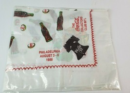 Vintage Coca Cola Collectors Club International Philadelphia 1988 Handkerchief - £30.92 GBP