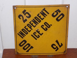 Vintage Independent Ice Co. Tin Embossed Sign - $123.75