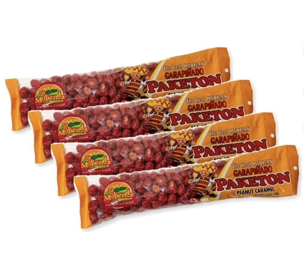 BIG Garapiñado Peanut Caramel Traditional Candy Mexican Snacks 6.3oz 4 Bags - $21.73