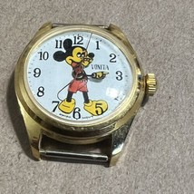 Vintage Vonita Disney Watch For Parts / Repair Mickey Mouse Mechanical - $13.81