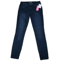 JustFab Skinny Jeans Studded Womens Size 26 Low Rise Dark Wash Blue - £13.41 GBP