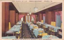 The Fleur De Lis French Restaurant Atlanta Georgia GA 1942 Postcard C35 - £2.34 GBP