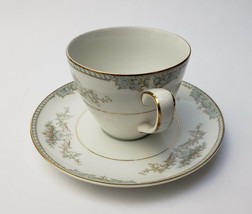 Vintage Mikasa Monet Tea Cup Saucer White Multi-Color Flowers Fine China Japan - £6.19 GBP