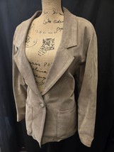 Avanti Vintage 80s Blazer Genuine Pig Suede &amp; Rayon Lining Size M with POCKETS! - $21.60