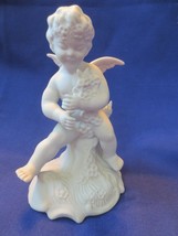 Vintage Dresden Germany White Porcelain Cherub Figurine 5 1/2&quot; Tall 2041 - £11.71 GBP