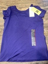Girls&#39; Short Sleeve Keyhole Back Gym T-Shirt - All in Motion Purple. XSm... - £6.22 GBP
