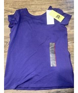 Girls&#39; Short Sleeve Keyhole Back Gym T-Shirt - All in Motion Purple. XSm... - $7.91