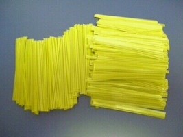  2,000 Plastic Yellow 4&quot; Twist Ties, Cables, gift ties or General Use - £19.35 GBP