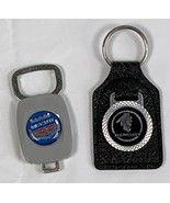 2 Vintage Mercury Logo Leather &amp; Plastic Metal Key Rings Fobs Holders - £23.70 GBP