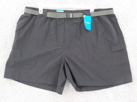 Columbia Womens Sandy River Cargo Shorts SZ 3X Black 6 in Inseam Belt Zip Fly - £16.06 GBP