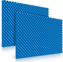 The Ydhtdlhc 2 Pack Acoustic Foam Panels 24&quot; X 48&quot; X 2&quot; Egg Crate Foam Pad Sound - £41.51 GBP