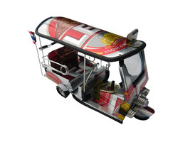 Leo Beer Detailed Handcrafted Replica Made from Cans TUK TUK Taxi from Thailand  - £15.68 GBP