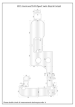2015 Hurricane SS201 Sport Swim Step Cockpit EVA Faux Teak Deck Floor Pad  - £765.90 GBP