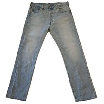 Levis 501 Jeans Mens 38 x 34 Premium Big E Red Tab Blue Stone Wash Butto... - £26.18 GBP