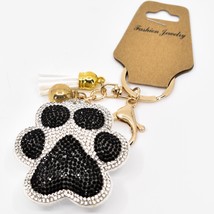 3D Stuffed Jeweled Pillow Paw Print Fashion Accessory Keychain Key Chain - £7.11 GBP