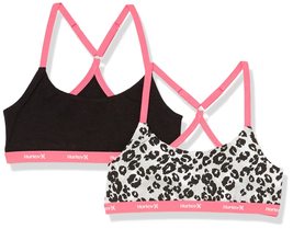 Hurley Girls&#39; Bralettes (2-Pack), White/Grey, 4 - £10.51 GBP