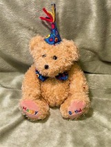 Vintage Ty 7&quot; Embroidered Happy Birthday Beanie Bear (2005), Retired - £11.63 GBP