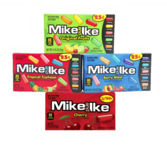 Mike &amp; Ike Candy Assortment - 4 Fruit Flavors - Original, Cherry, Tropical,Berry - £27.70 GBP