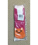 Women&#39;s Cozy Cat Socks Orange Kitty Fuzzy Pink Size 9-11 NWT - $4.99