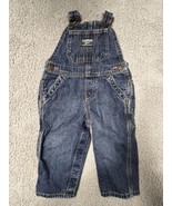 OshKosh B&#39;gosh Toddler Unisex Solid Denim Overalls 12 Months Blue Carpen... - $234.14 MXN