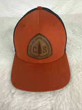 Columbia CS Orange  Gray Hat flexfit fitted mesh Size S/M - $8.56