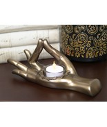 Shunya Mudra Buddha Palm Votive Candle Holder Figurine 9.25&quot;L Yoga Medit... - $31.52 CAD