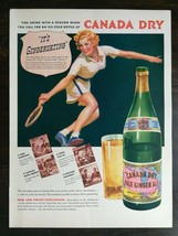 Vintage 1937 Canada Dry Pale Ginger Ale Tennis Full Page Original Ad 721 - $6.64
