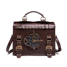 Steampunk Gear Shoulder Bag Women Retro Messenger Bag Gothic Crossbody Handbag S - £50.26 GBP