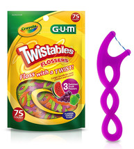 Sunstar GUM Crayola Twistables Children’s Flossers, 75 count  - £4.67 GBP
