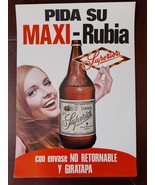 Superior Beer Mexican Maxi Rubia Cardboard Advertising Sign promo bar fr... - €48,71 EUR