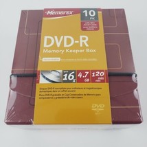 Memorex DVD-R Pack of 10 Memory Keeper Box With Jewel Cases 4.7 GB, 120 Min - £19.70 GBP