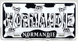 NORMANDIE - Cow Print - Metal Vanity License Plate - Black, White - Bovi... - $13.50