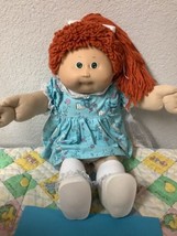 RARE Vintage Cabbage Patch Kid Red Poodle Single Pony Green Eyes OK Factory ‘86 - £232.14 GBP