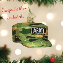Army Cap Old World Christmas Blown Glass Collectible Holiday Ornament - £18.82 GBP