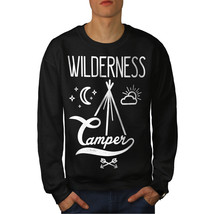 Wellcoda Wild Camper Moon Mens Sweatshirt, Adventure Casual Pullover Jumper - £24.02 GBP+