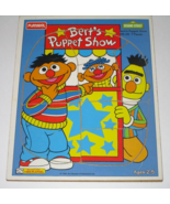 Playskool 1994 Wooden Sesame Street Bert&#39;s Puppet Show Puzzle #315-05 - $9.89