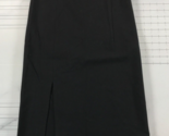 Calvin Tran Skirt Womens Black Straight Mid Calf Length Front Slit Cotton - $69.29