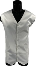 St. Patrick Men&#39;s White Vest 6 Buttons White Back Polyester Size 4XL - $19.99
