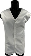 St. Patrick Men&#39;s White Vest 6 Buttons White Back Polyester Size 4XL - £15.13 GBP