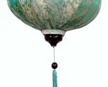 Vietnamese Oriental Silk Bamboo Handcrafted Lantern Lamp Chinese Globe S... - $28.60
