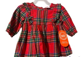 Plaid Dress Size 0-3M Christmas Wonder Nation Kids  - $14.17