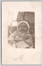 RPPC Adorable Baby In Stroller Real Photo c1910 Postcard M23 - $3.95